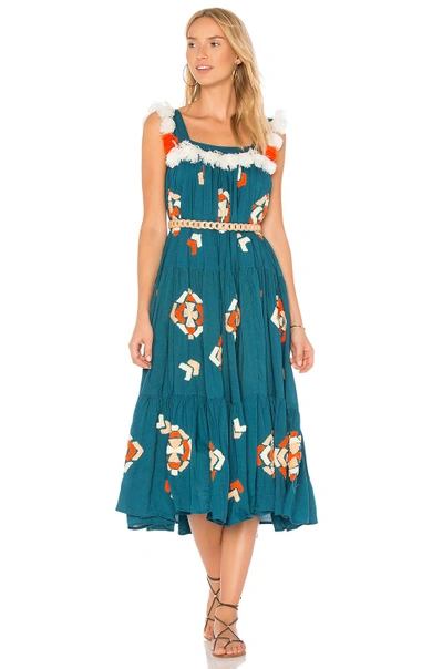 All Things Mochi The Tassa Dress In Teal