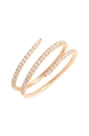 Bony Levy Diamond Coil Ring In Rose Gold