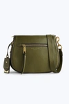 Marc Jacobs Recruit Nomad Leather Saddle Bag In Army Green/gold