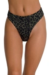 Good American Good Waist Cheeky Swim Bottoms In Leopard004