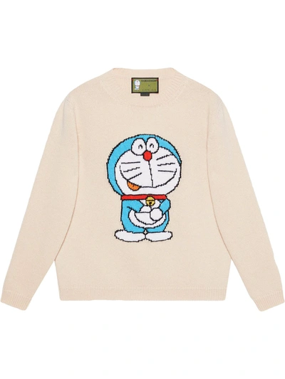 Gucci Doraemon X 联名系列羊毛毛衣 In Neutrals