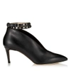 Jimmy Choo Lark 65 Black Shiny Calf Leather Booties