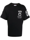 Gcds Logo And Print Cotton T-shirt In Black