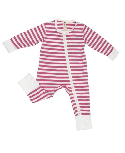 Earth Baby Outfitters Baby Boys And Girls Viscose From Bamboo 2 Way Zippy Coverall In Pink