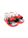 Mini Melissa Kids' Minnie Scented Rubber Sandals In Red