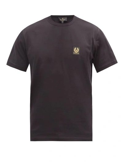 Belstaff Slim-fit Logo-appliquéd Cotton-jersey T-shirt In Black