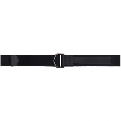 Givenchy 3.5cm Logo-detailed Leather-trimmed Webbing Belt In Black