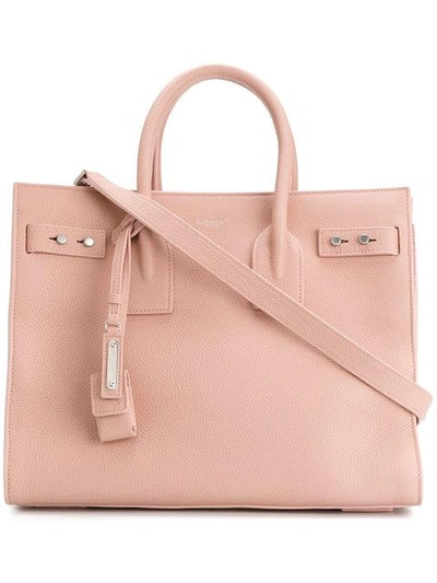 Saint Laurent Small Sac Du Jour Tote In Pink & Purple