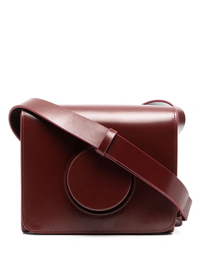 Lemaire Leather Camera Bag In Red