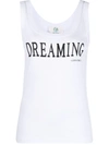 Alberta Ferretti Slogan-print Tank Top In White