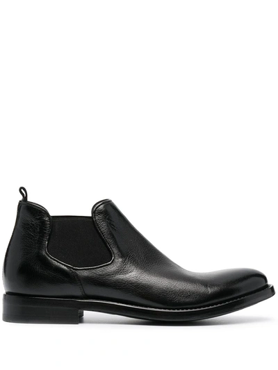 Alberto Fasciani Leather Chelsea Boots In Black