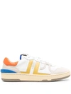 Lanvin White & Yellow Mesh Clay Low Sneakers