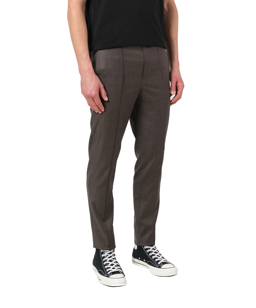 Neil Barrett Men's Black Wool Pants In Brown | ModeSens
