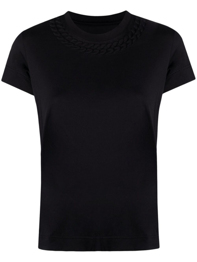 Givenchy Fitted Chain-neck Short-sleeve Tee In Black