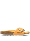 Birkenstock Madrid Big Buckle Slide Sandal In Yellow