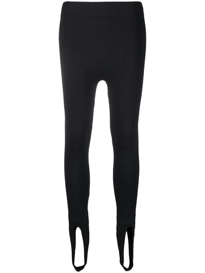 Simon Miller Evan Seamless Stirrup Leggings In Black