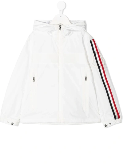 Moncler Kids' Vaug Hooded Jacket In White
