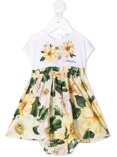 Dolce & Gabbana Baby Girl's 2-piece Floral Dress & Bloomers Set In White