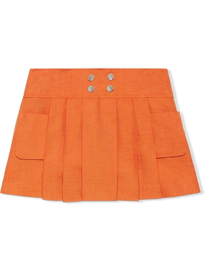 Gucci Kids' Children's Viscose Linen Skirt In Orange