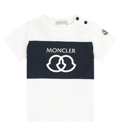 Moncler Babies' Logo-print Cotton T-shirt In White