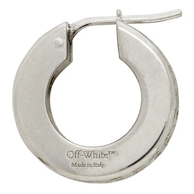 Off-white Silver Engraved Arrow Single Earring In Silver No Co