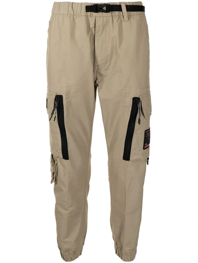 Aape By A Bathing Ape Logo-patch Cargo Trousers In Brown