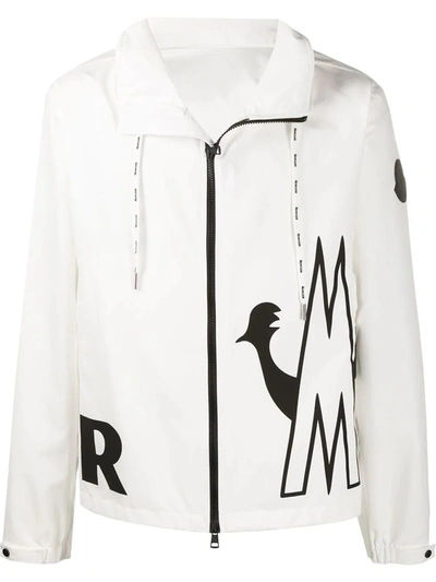 Moncler Mythos Micro-sport Nylon Logo Jacket In White | ModeSens