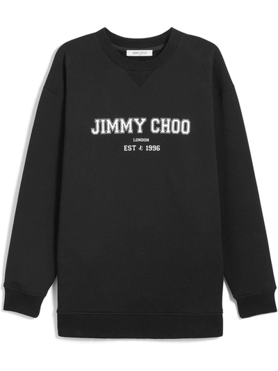 Jimmy Choo Jc College Logo-print Sweatshirt In Schwarz