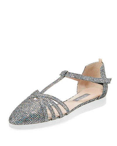 Sjp By Sarah Jessica Parker Meteor Carrie Holographic Sneakers Sandal In Silver Material