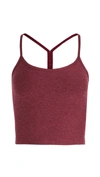 Beyond Yoga Spacedye Slim Racerback Cropped Tank - Deep Merlot In Red