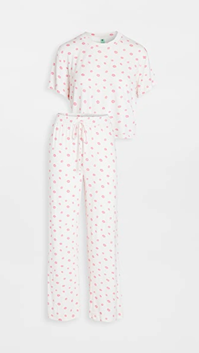 Honeydew Intimates All American Petal Pink Knit Pajama Set In Petal Pink Lips