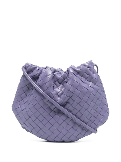 Bottega Veneta Intrecciato Crossbody Bag In Purple