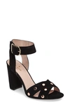 Kate Spade Oakwood City Studded City Sandal, Black In Black/rose Gold