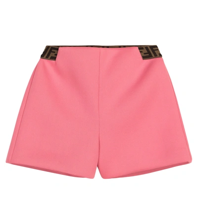 Fendi Babies' Ff-logo Waistband Shorts In Pink
