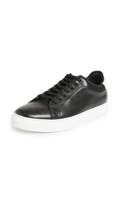 Paul Smith Perforated Logo Sneakers In Black