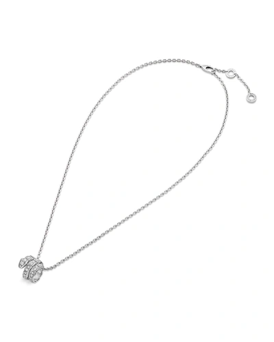 Bvlgari Serpenti Viper Necklace In 18k White Gold With Full Diamond Pave