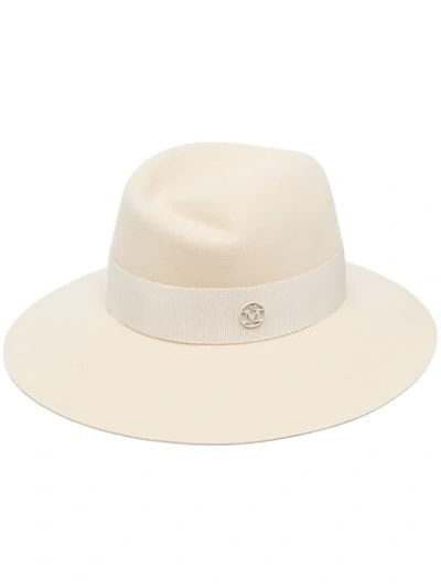 Maison Michel Henrietta Wool Felt Fedora Hat In Neutrals