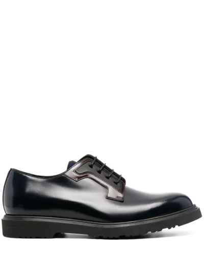 Paul Smith Mac Rubber-sole Leather Derby Shoes In Blue