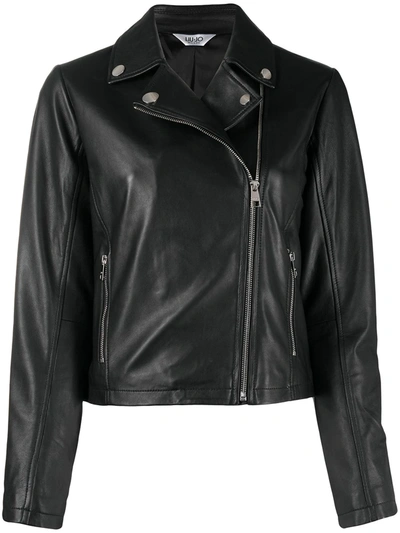 Liu •jo Liu-jo Faux Leather Jacket In Black
