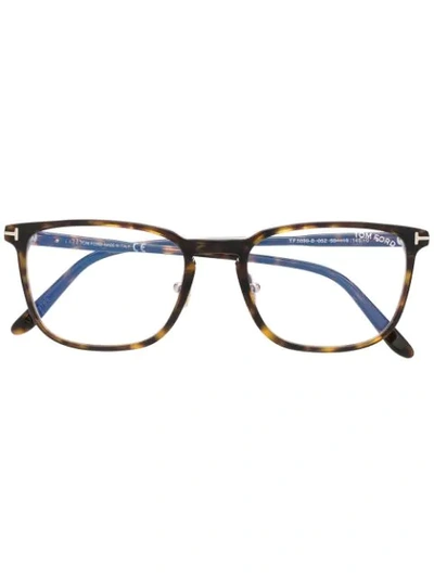 Tom Ford Round-frame Tortoiseshell Glasses In Neutrals