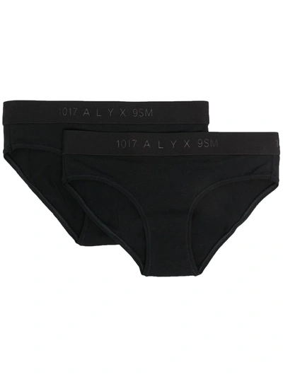 Alyx Pack Of 2 Stretch Jersey Thongs In Black