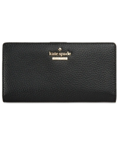 Kate Spade New York Jackson Street Stacy Pebbled Leather Continental Wallet In Black