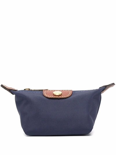 Longchamp Le Pliage Coin Purse In Blau