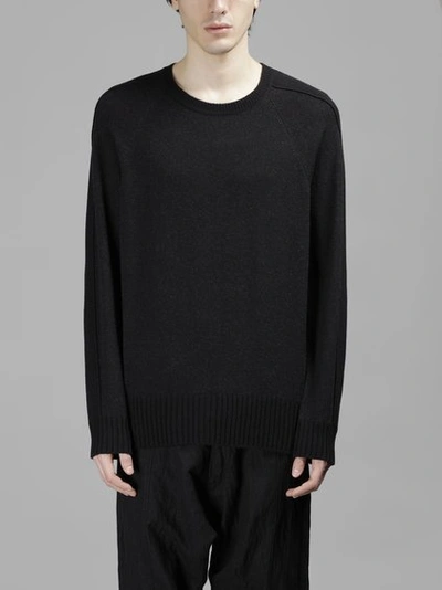 Ziggy Chen Men's Black Oversize Knit Sweater