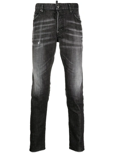 Dsquared2 Slim Distressed Effect Black Jeans