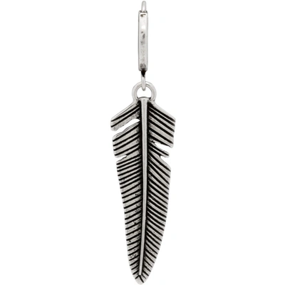 Isabel Marant Silver Single Feather Earring In Silver 08si