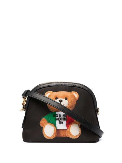 Moschino Teddy Bear-print Shoulder Bag In Black