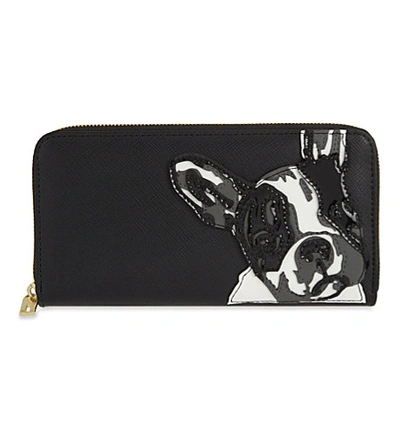 Ted Baker French Bulldog Print Leather Matinee Purse In Black | ModeSens