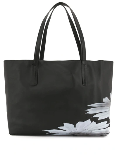 Discord Yohji Yamamoto Floral-detail Tote Bag In Black