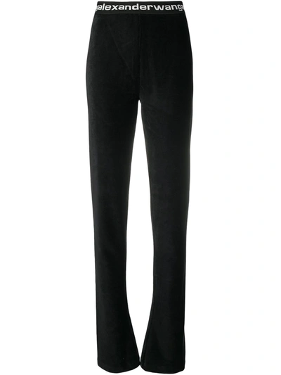 Alexander Wang T T By Alexander Wang Flared Track Pants In Black